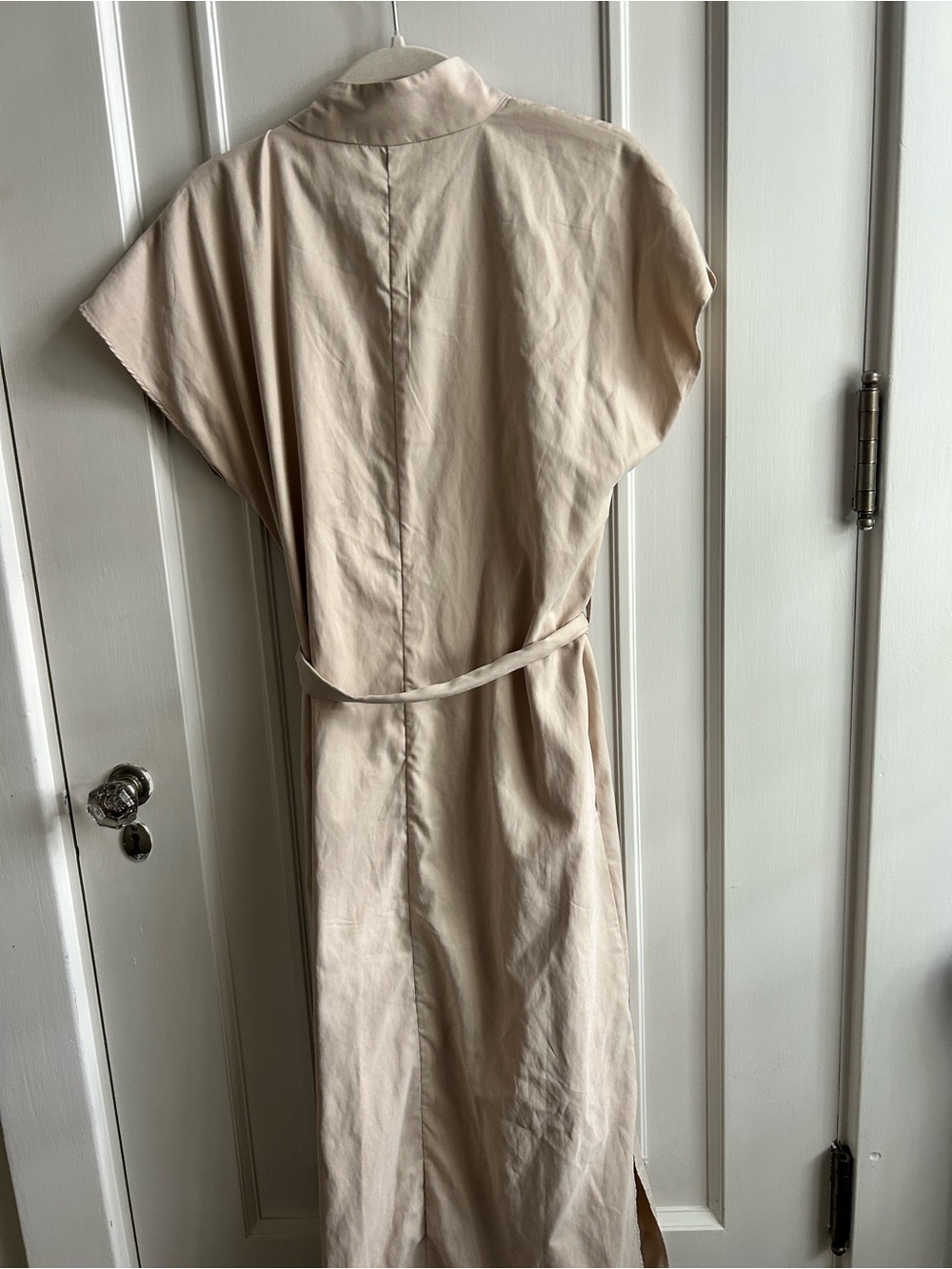MELLODAY Cream Button-Front Maxi Dress with Belt - Picture 3 of 3